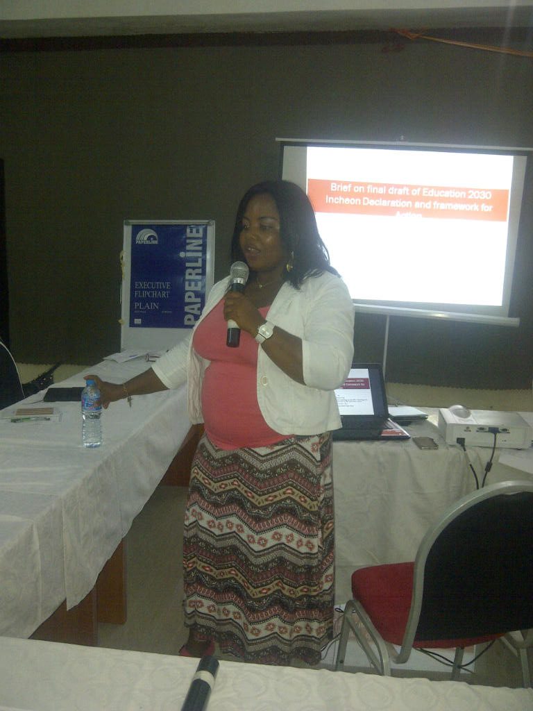 Chioma Osuji, Policy Advisor, CSACEFA addressing the particpants at the meeting